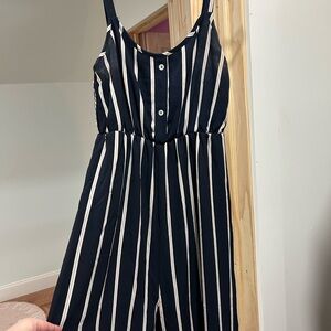 Pinkblush Navy and White Striped jumpsuit